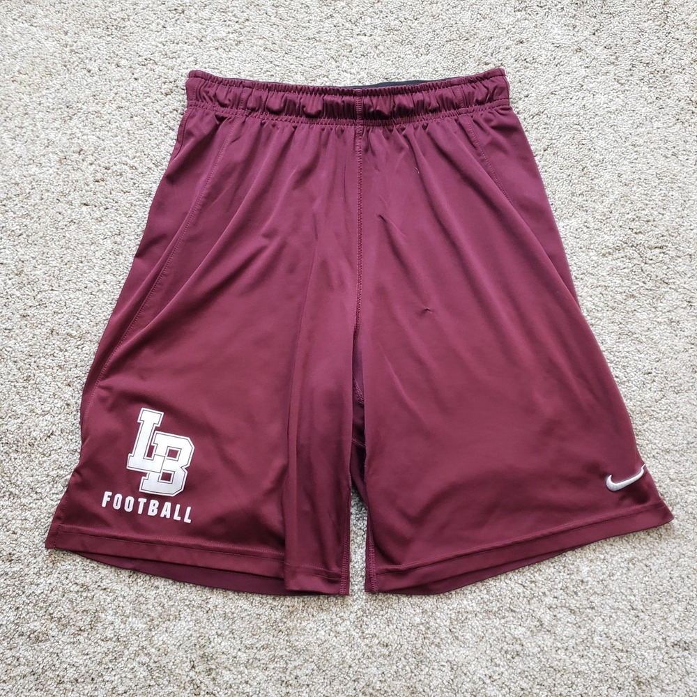Nike LB Football Shorts Boys Medium Red Football Dri-FIT Long Beach Team Youth